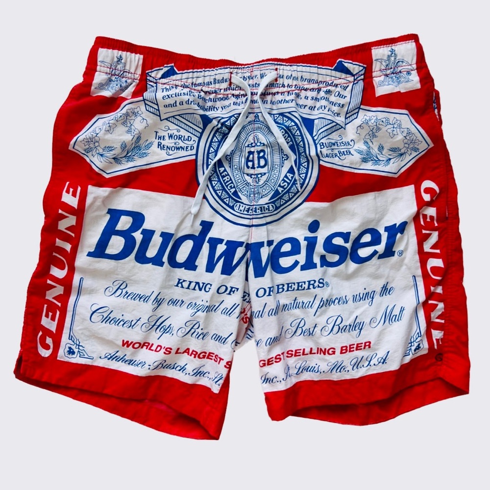 Graphic Print Swim Trunks Mens